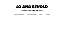 Tablet Screenshot of loandbeholdproductions.com